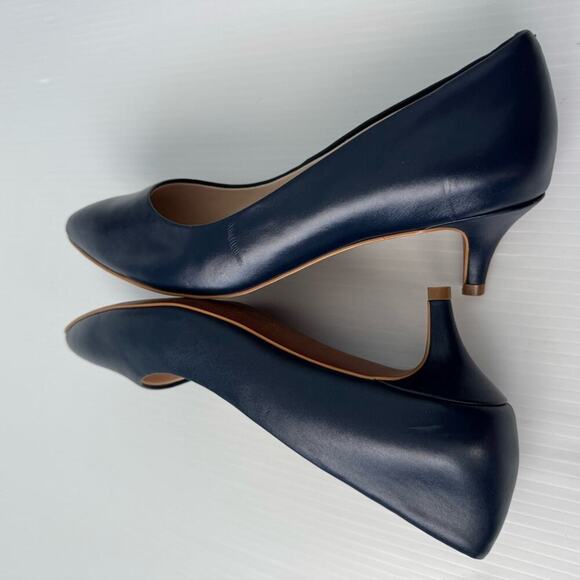 Cole Haan Quincy navy kitten heel pointy toe pumps size 8.5 EUC - Picture 8 of 16